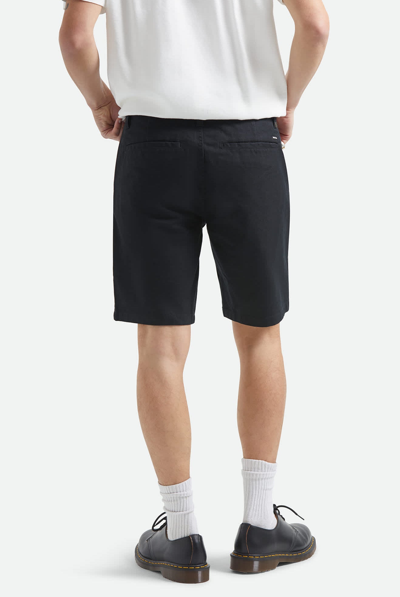 Men's Santo Chino Short in the color Black - Men's Back View