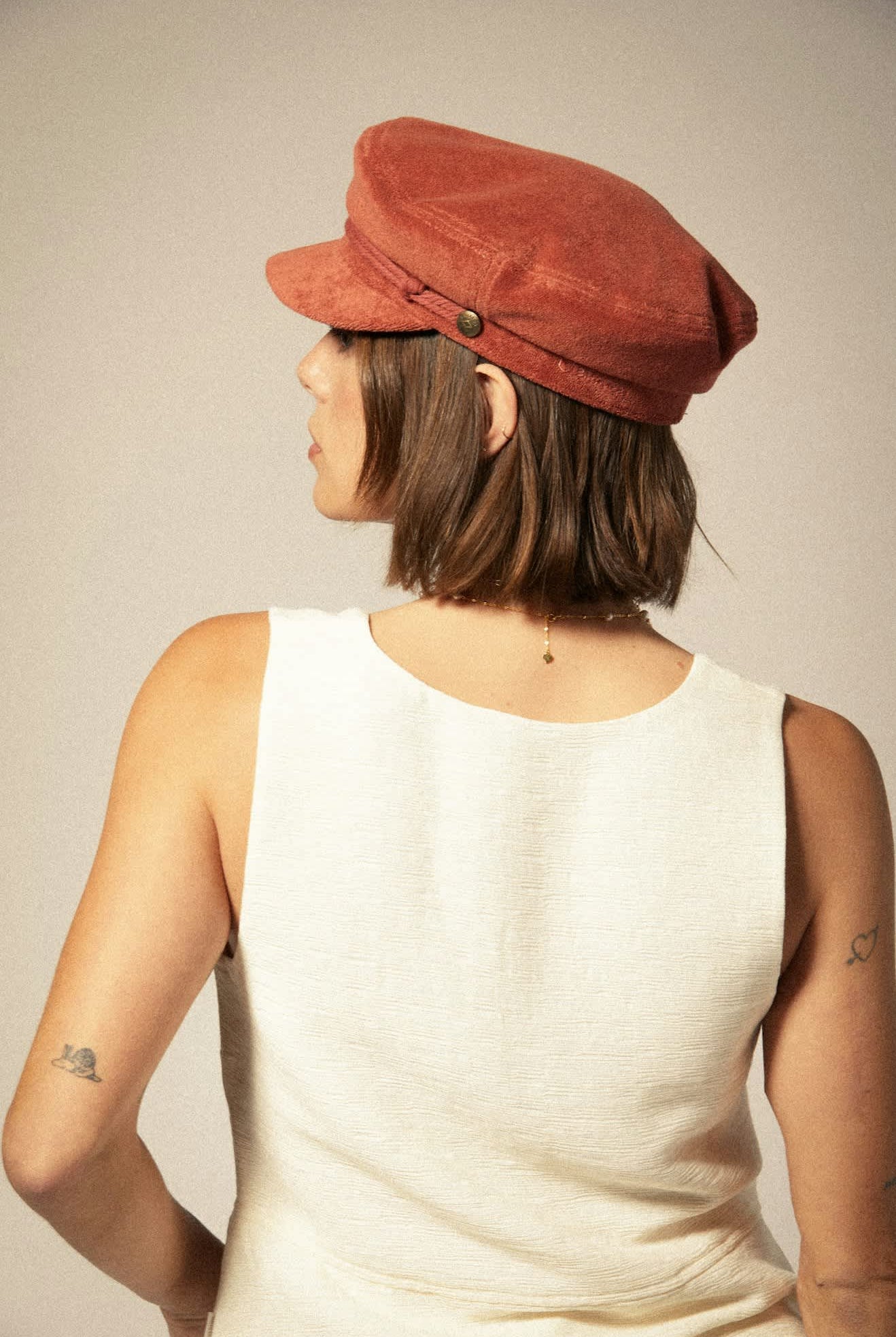 Women's Lakeview Top in the color Off White - Women's Back View