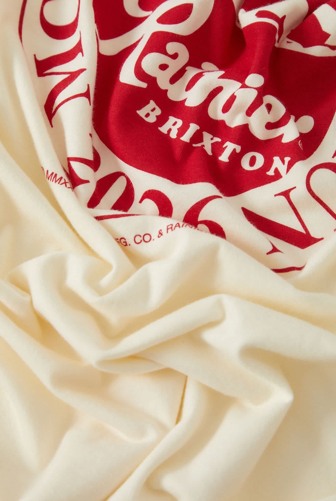 Men's Rainier Beer Run Tank in the color Natural - Additional Laydown image