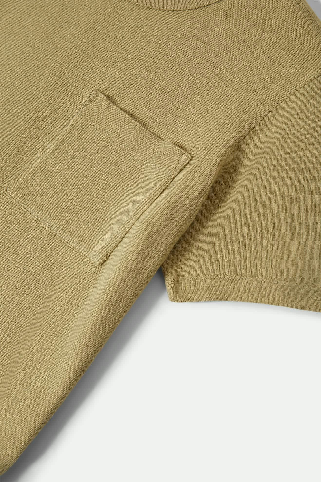 Women's Carefree Organic Garment Dye Perfect T-Shirt in the color Elm - Additional Laydown image