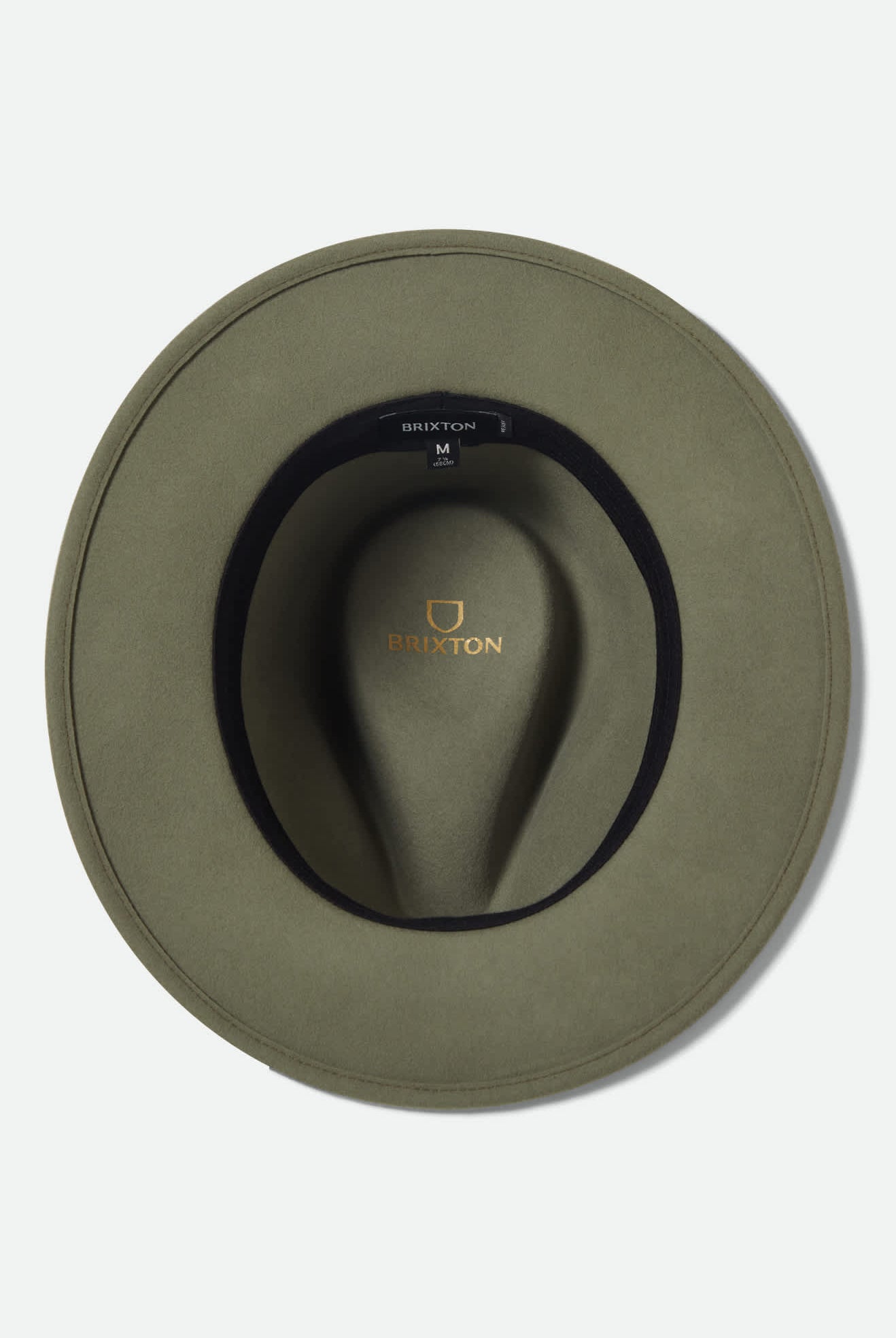 Unisex Messer Packable Fedora in the color Olive Surplus/Black - Additional Laydown image