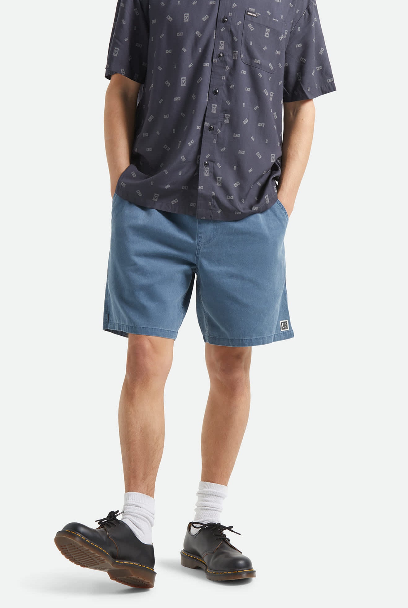 Men's Everyday Vintage Wash Short in the color Midnight Blue - Men's Front View