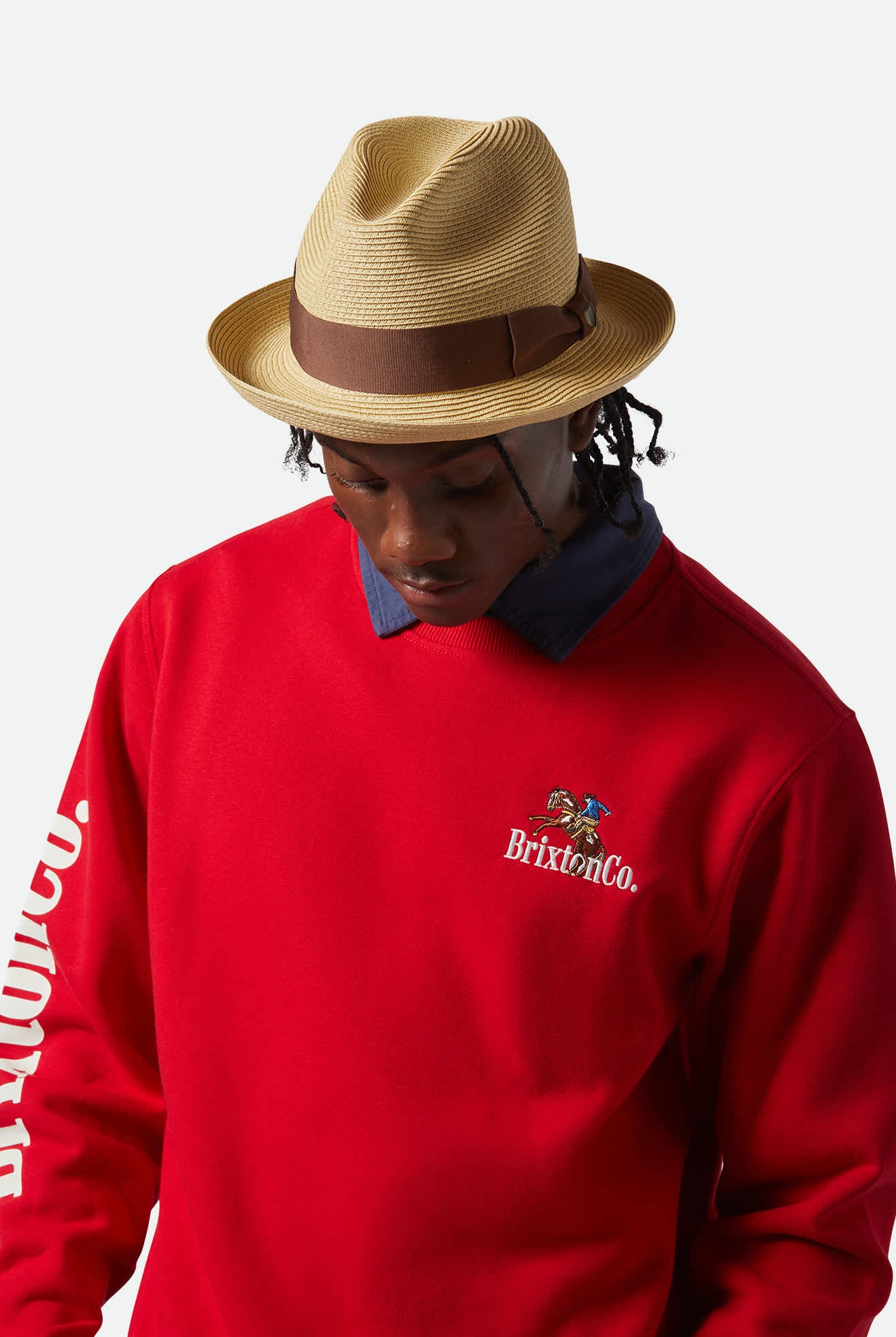 Unisex Horton Convertabrim Packable Fedora in the color Dark Tan/Light Brown - Men's Side View