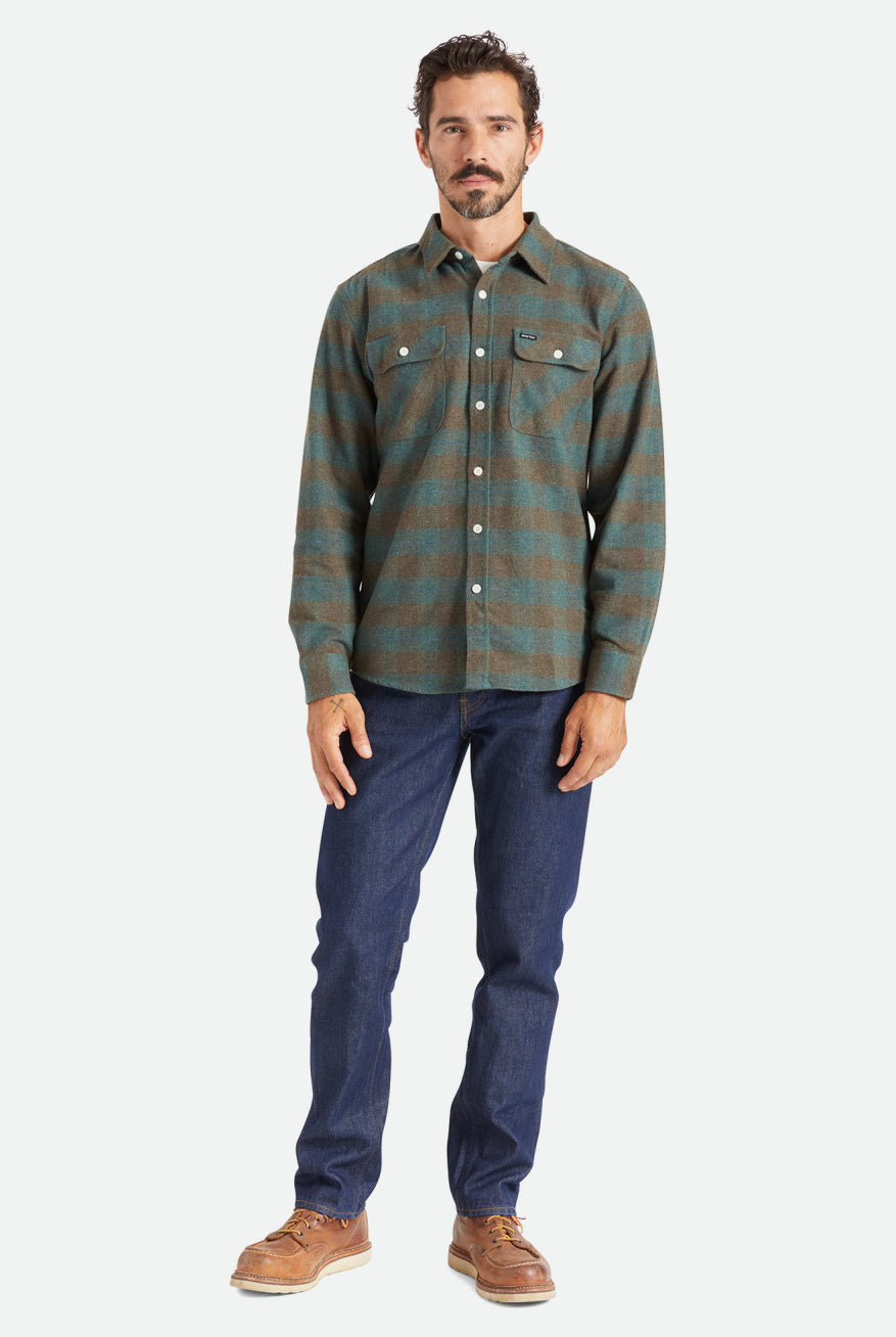 Men's Fit, Featured | Bowery L/S Flannel - Ocean
