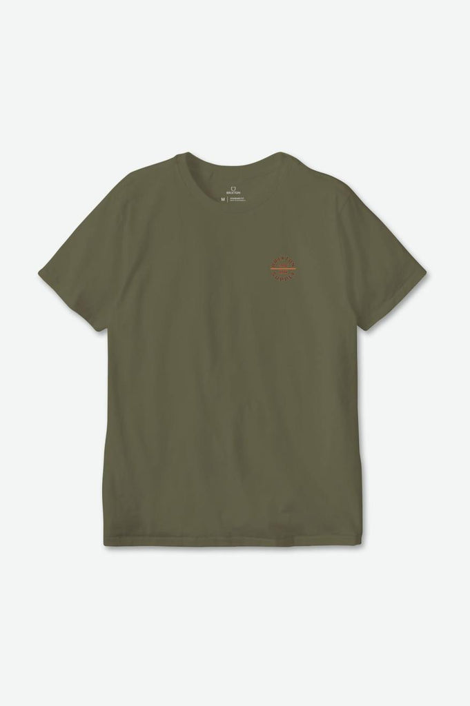 Brixton Oath V S/S Standard Tee - Olive Surplus/Carrot/Washed Black