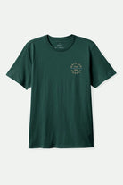 Men's Oath V S/S Standard T-Shirt in the color Deep Emerald/Sand/Slate - Front Product View