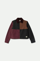 Women's Mechanic Women's Garage Jacket in the color Port/Black/Pinecone Brown - Front Product View