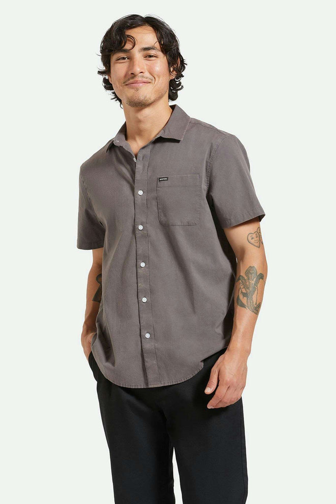 Men's Front Fit | Charter Sol Wash S/S Woven Shirt - Charcoal Sol Wash