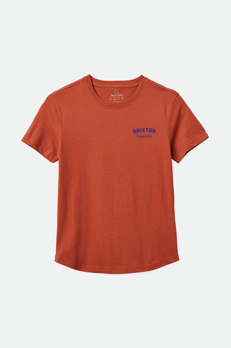 Brixton Women's Empresa Fitted Crew Tee - Terracotta | Profile