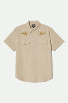 Men's Ford S/S Western Shirt in the color Khaki - Front Product View