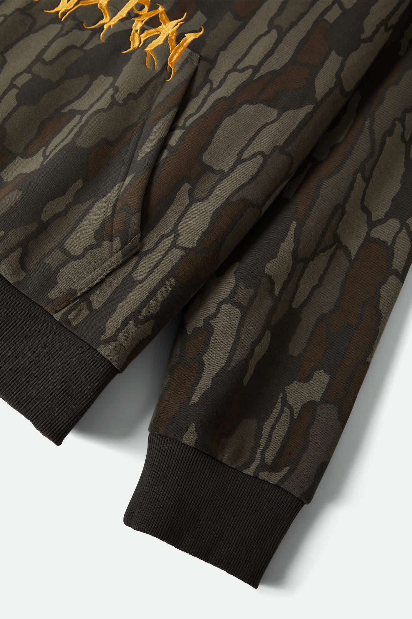 Men's Void Hunter Hoodie in the color Bark Camo - Additional Laydown image