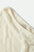 Women's Crinkle Tube Top in the color Off White - Additional Laydown image