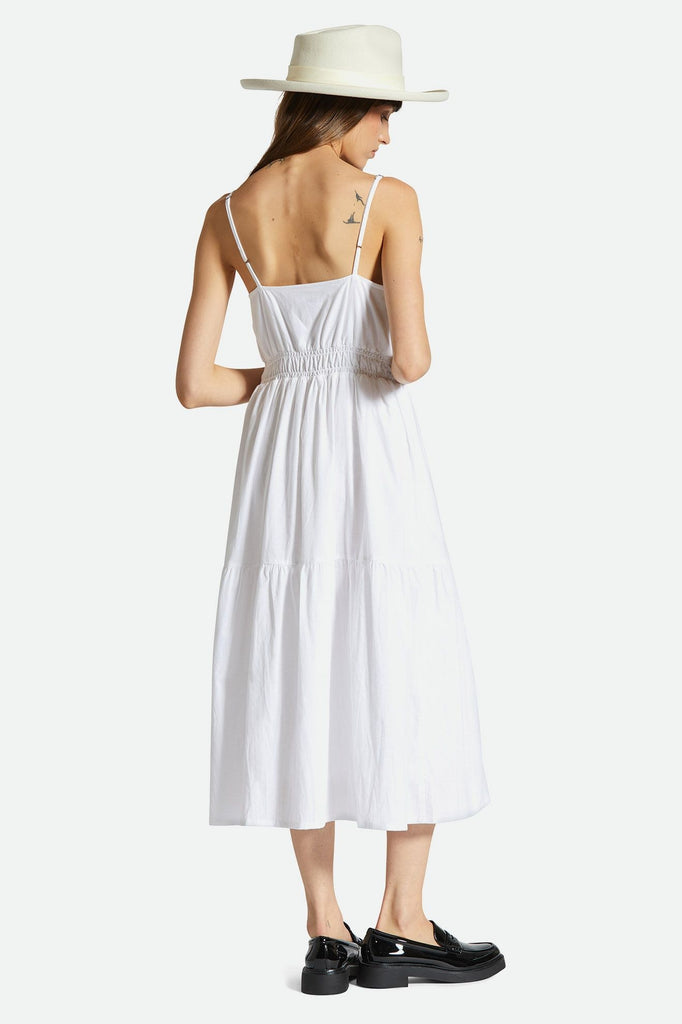 Women's Fit, Back View | Sidney Dress - White Solid