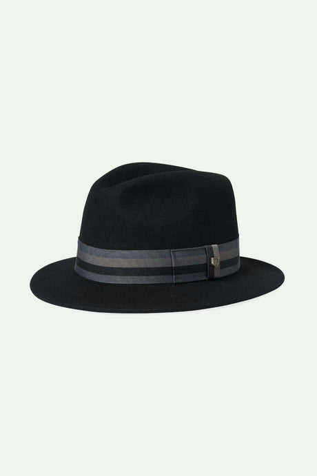 Brixton Unisex Roma Fedora - Black/Grey Charcoal | Main