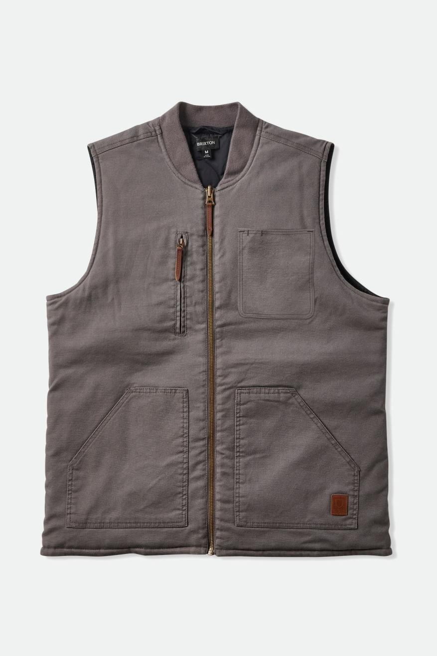 Abraham Builders Reversible Vest - Charcoal/Black – Brixton Europe