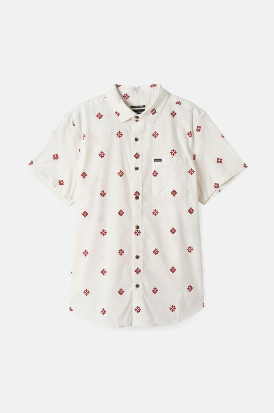 Charter Print S/S Woven Shirt - Off White Bandana Floral