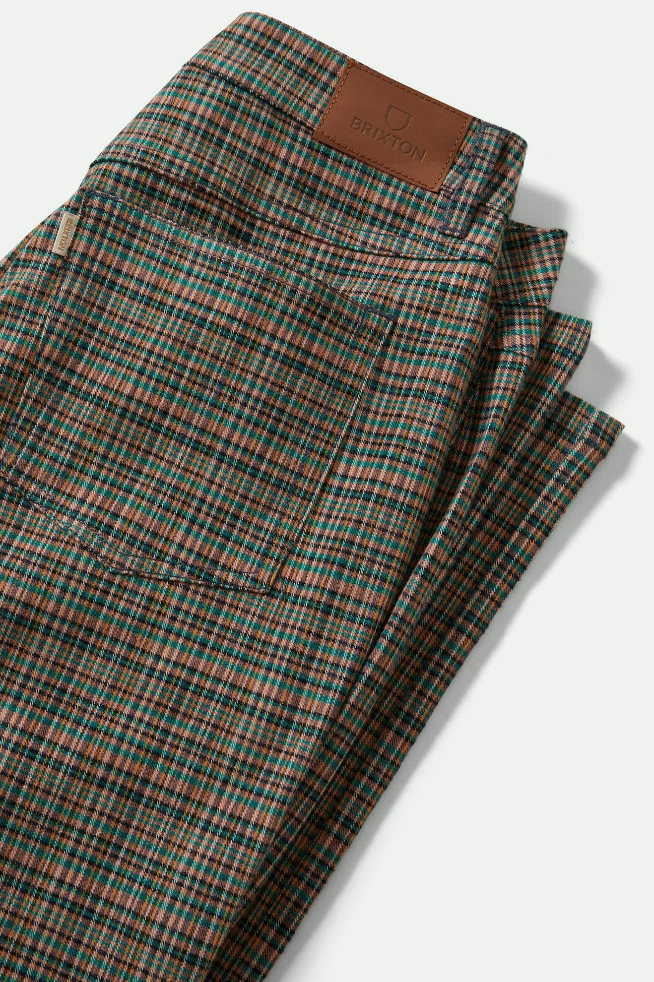 Women's Margo Cropped 5-Pocket Pant in the color Multi Stripe/Plaid - Additional Laydown image