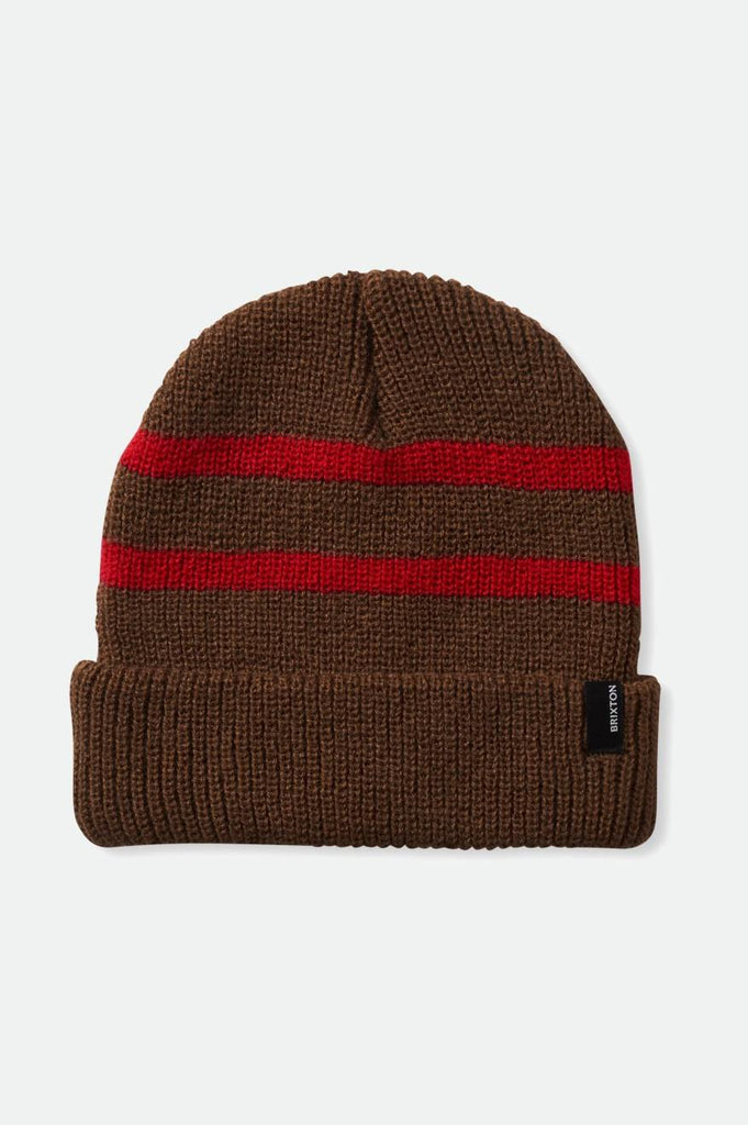 Brixton Heist Beanie - Desert Palm/Mars Red