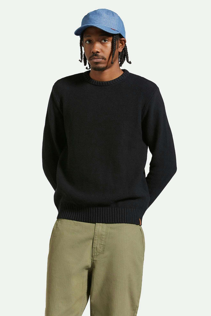 Men's Front Fit | Jacques Waffle Knit Sweater - Black