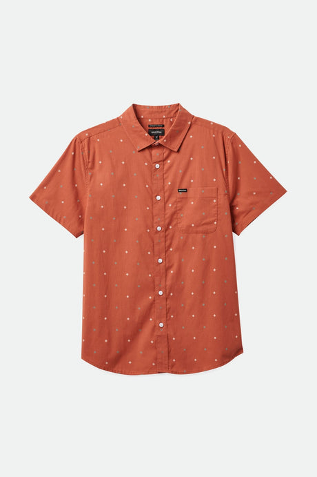 Brixton Men's Charter Print S/S Woven Shirt - Terracotta Pyramid | Profile