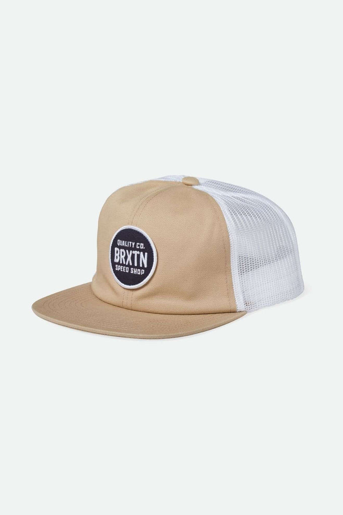 Brixton Men's Gateway Netplus Trucker Hat - Sand/Off White | Main