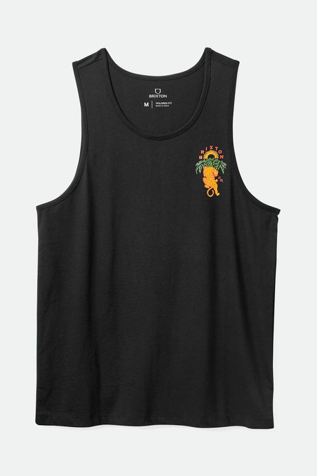 Brixton Men's Palm Jaguar Tank Top - Black | Profile