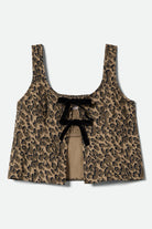Women's Magnolia Tie Top in the color Brown Cheetah - Front Product View
