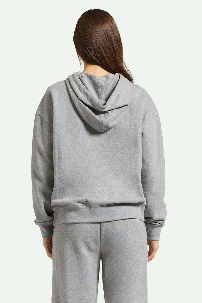 Back Fit Image | Cross Loop French Terry Hoodie - Heather Grey