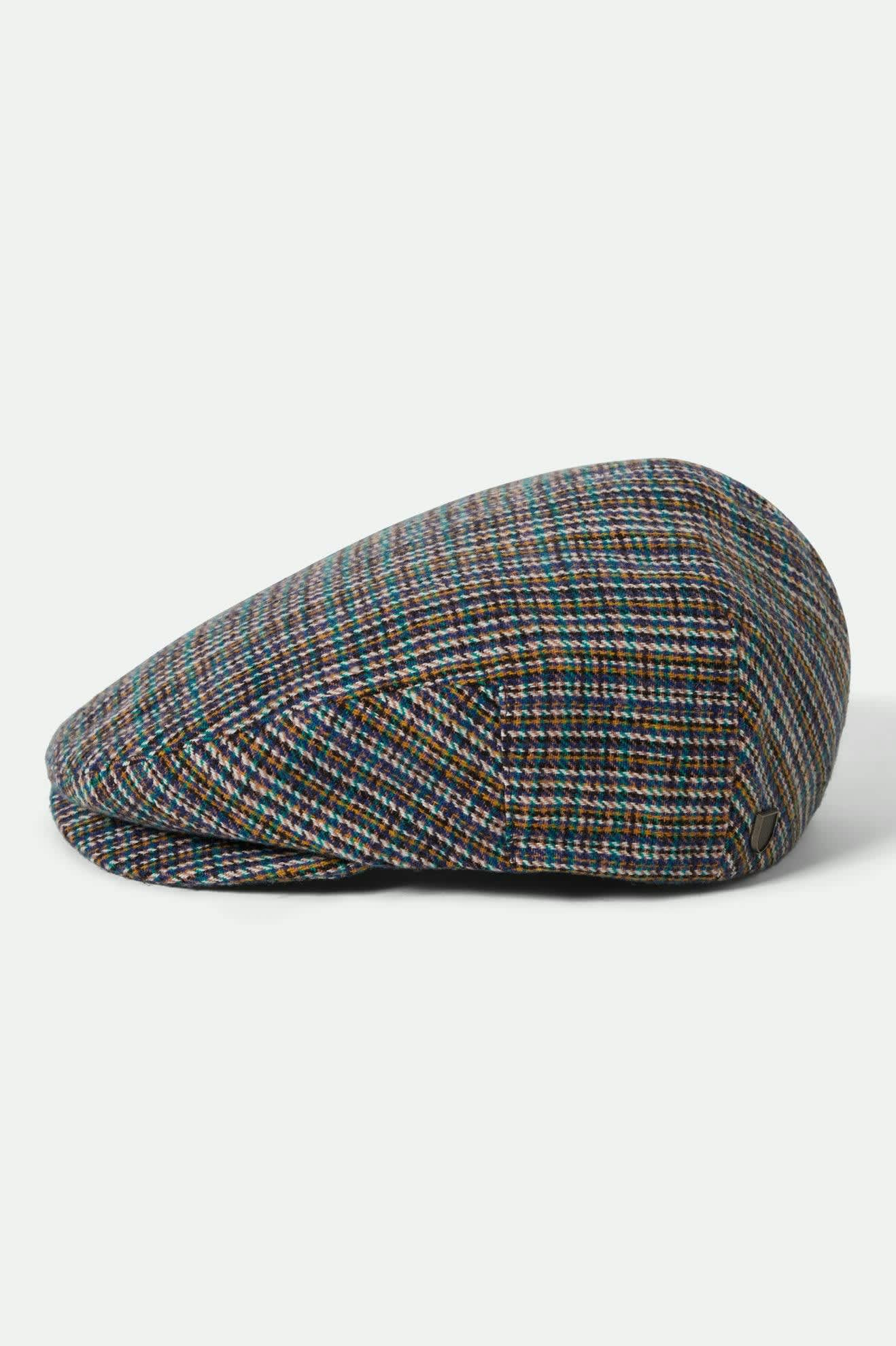 Unisex Hooligan Flat Cap in the color Multi Plaid - Additional Laydown image