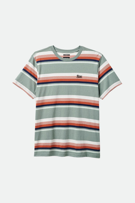 Brixton Men's Hilt Stith S/S Tee - Chinois Green/Terracotta/Off White | Profile