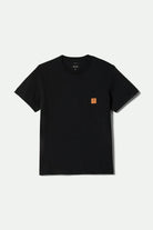 Men's Union Heavyweight S/S Boxy Pocket T-Shirt in the color Black - Front Product View