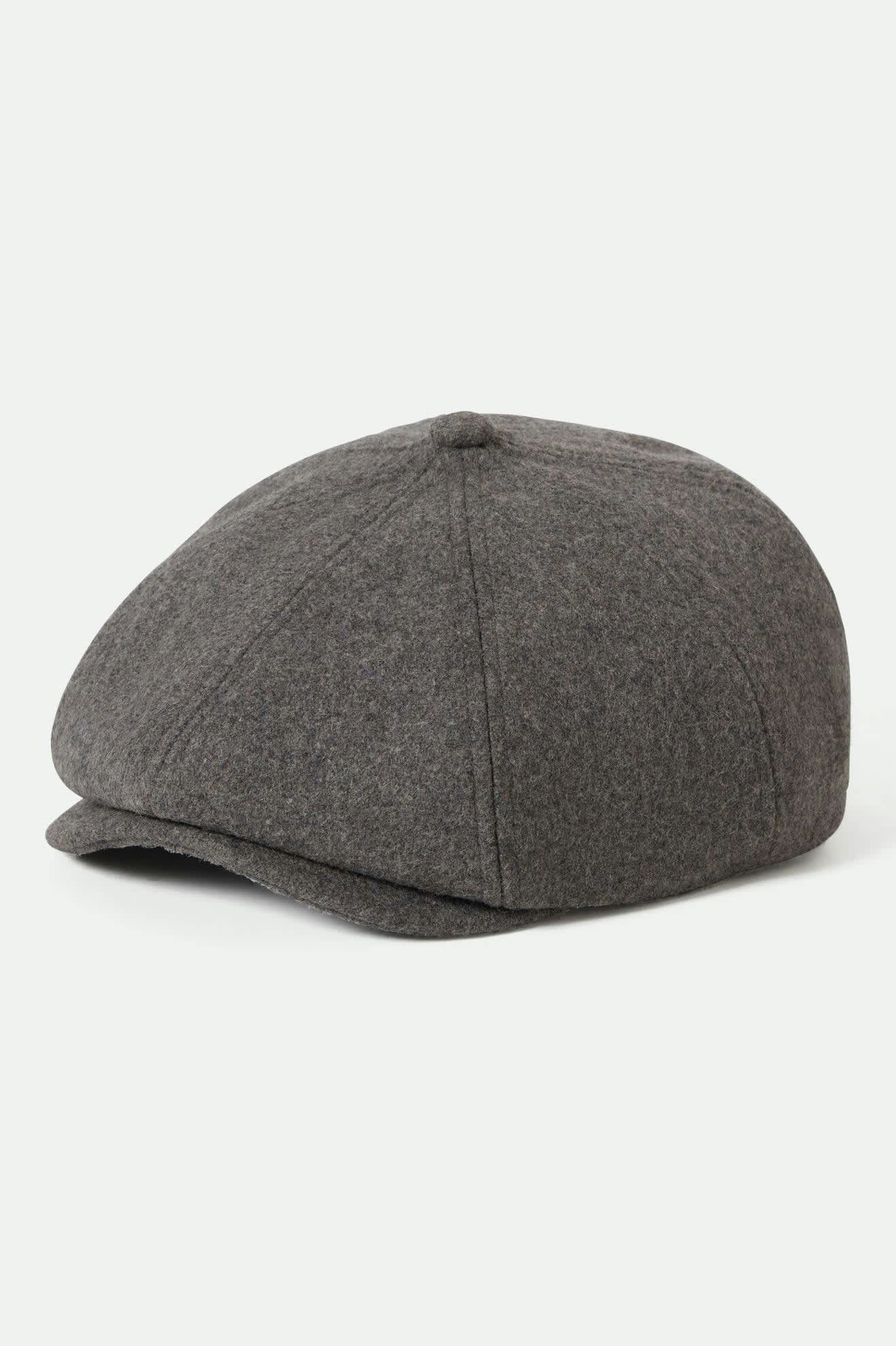 Unisex Brood Flannel Snap Cap in the color Dark Heather Grey/Washed Navy - Front Product View