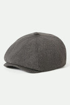 Unisex Brood Flannel Snap Cap in the color Dark Heather Grey/Washed Navy - Front Product View