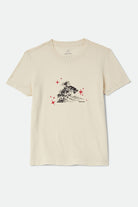 Women's Mid Century Ranch Slim Crew T-Shirt in the color Whitecap - Front Product View
