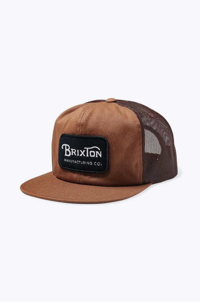 Brixton Men's Grade Trucker Hat - Brown/Brown | Profile