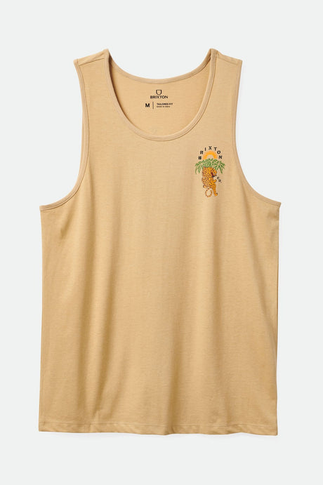 Brixton Men's Palm Jaguar Tank Top - Oat Milk | Profile