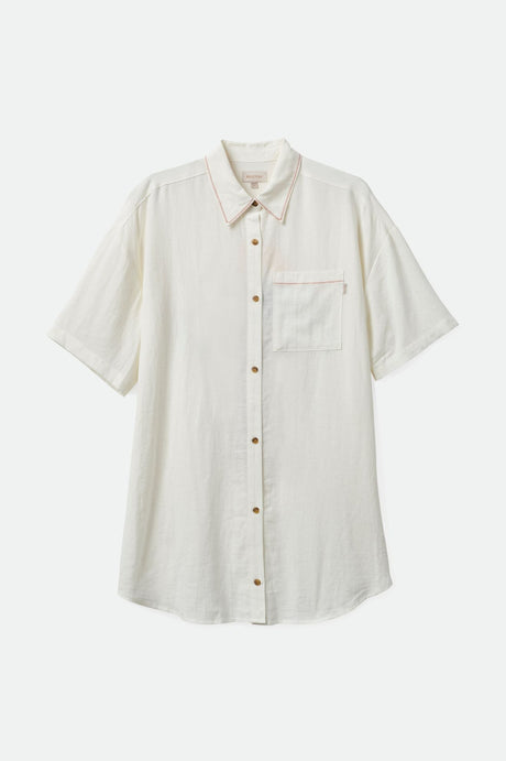 Brixton Women's Condesa Linen Shirtdress - Off White | Profile