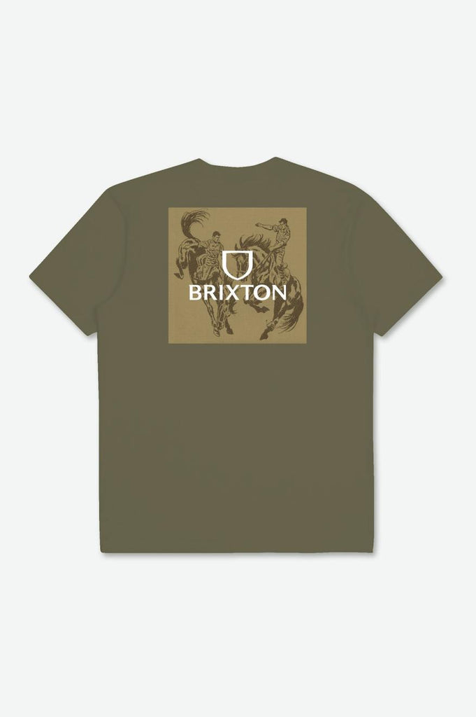 Brixton Alpha Square S/S Standard Tee - Olive Surplus/Antelope/Off White