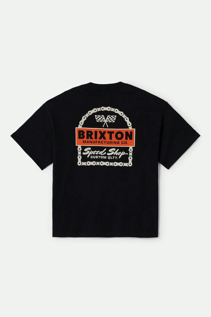 Men's Drayton Heavyweight Relaxed T-Shirt in the color Black Classic Wash - Back Style View