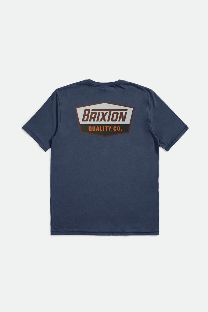 Brixton Men's Regal S/S Standard Tee - Washed Navy/Sepia | Back