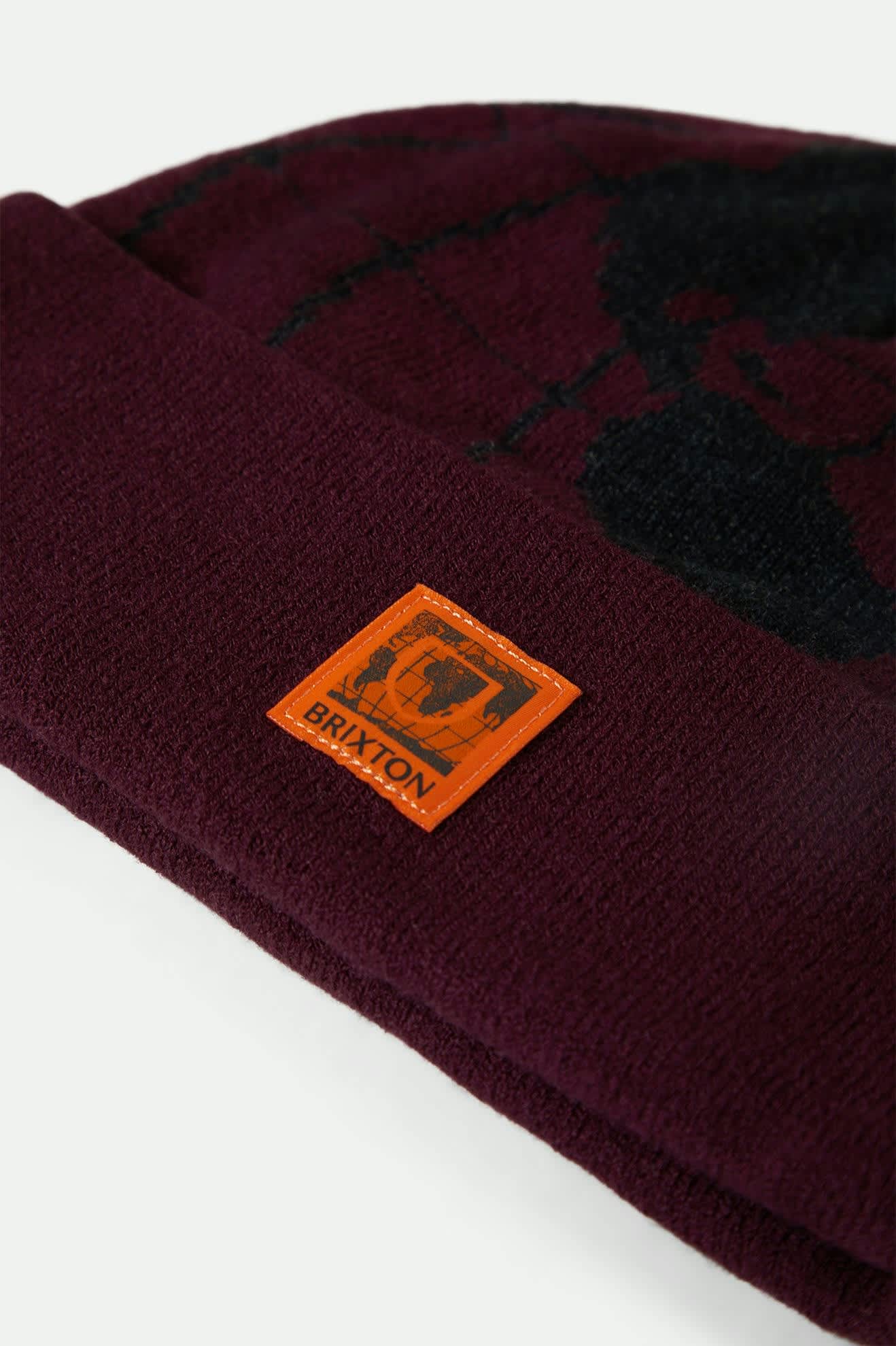 Unisex Union Watch Cap Beanie in the color Port - Additional Laydown image