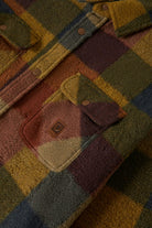 Men's Bowery Arctic Stretch Fleece in the color Rust/Copper Plaid - Additional Laydown image