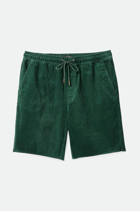 Brixton Men's Madrid II Corduroy Short 8" - Trekking Green Cord | Profile