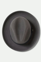 Unisex Horton Convertabrim Packable Fedora in the color Grey/Charcoal - Additional Laydown image