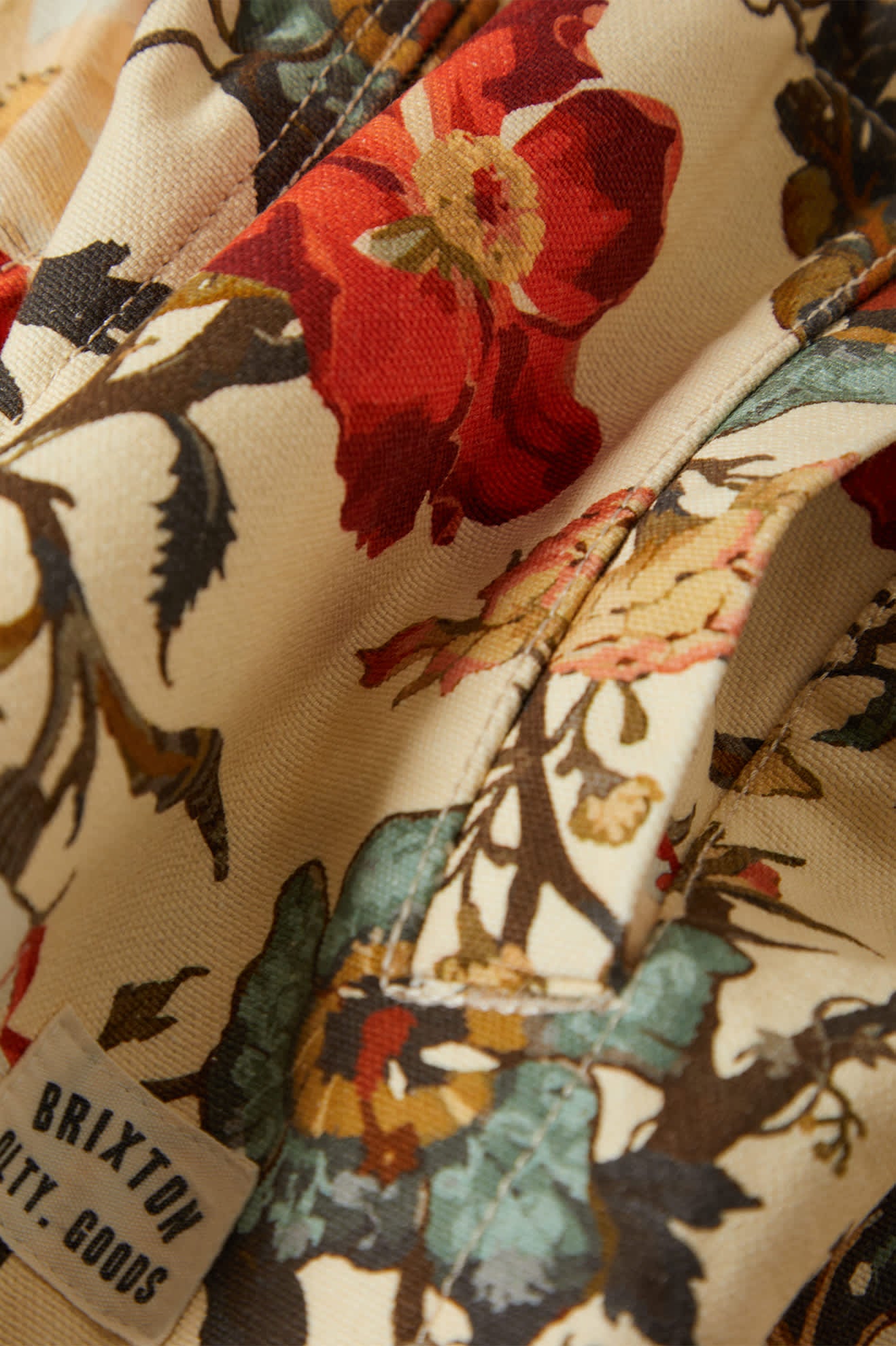 Women's Mechanics Women's Garage Zip Jacket in the color Botanical Floral - Additional Laydown image