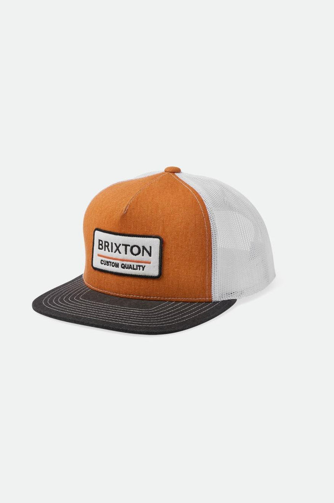 Brixton Palmer Proper MP Trucker Hat - Phoenix Orange/Black/White