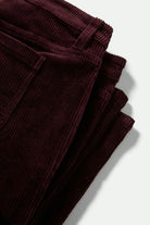 Women's Essex Patched Painter Pant in the color Port - Additional Laydown image