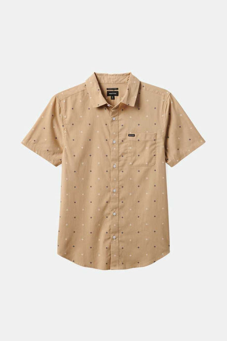 Brixton Men's Charter Print S/S Woven Shirt - Sand Pyramid | Profile