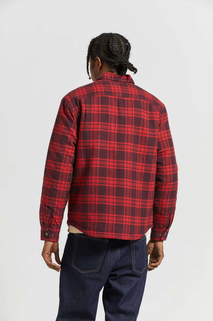 Men's Fit, front | Bowery Quilted L/S Flannel - Woodsmoke/Black