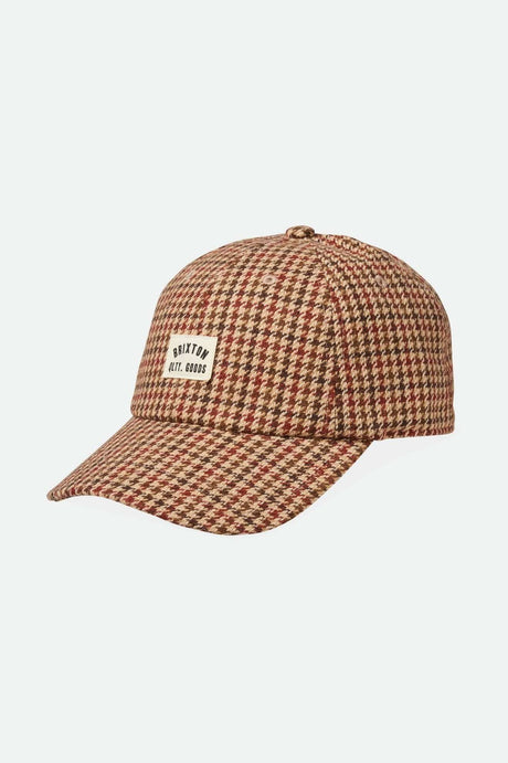 Brixton Men's Woodburn Netplus Adjustable Hat - Tiger's Eye/Brown Houndstooth | Main